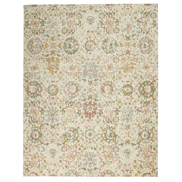 Alcott Hill® Stach Viscose Floral Rug Wayfair